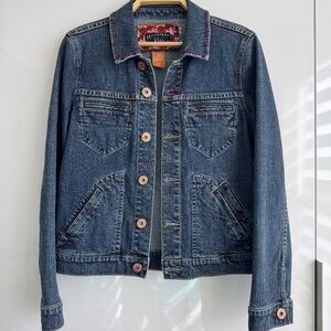 Christopher Blue designer denim Jacket size small